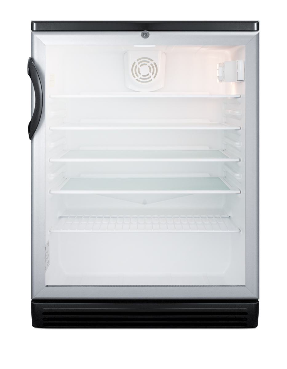 Commercially listed 5.5 cu.ft. counter height beverage center in a 24